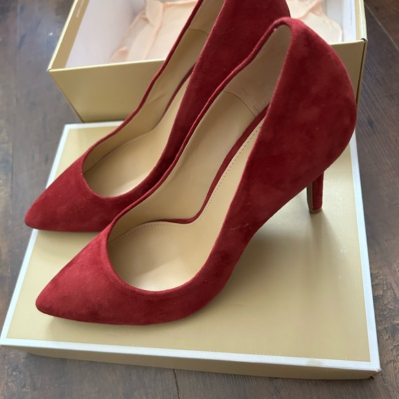 Michael Kors Red Suede Women's Heels - Picture 3 of 8